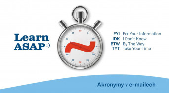 Víte, co znamenají akronymy FYI, IDK, BTW nebo TYT? Nemusíte si je googlit. Máme pro vás tahák. Soustřeďte se na něj po dobu pěti minut. Přesně tato doba stačí, abyste si zkratky trvale zapamatovali.