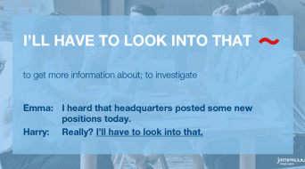 I'LL HAVE TO LOOK INTO THAT